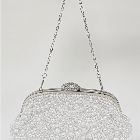 NWT! Aovtero Pearl Bridal Clutch! - Picture 5 of 6